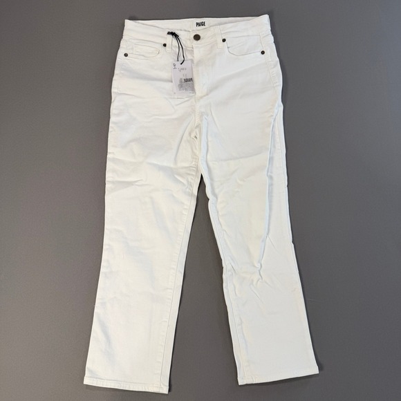 PAIGE Denim - PAIGE Jacqueline Crop Optic White Jeans Size 30 New‎ Womens Denim Pants